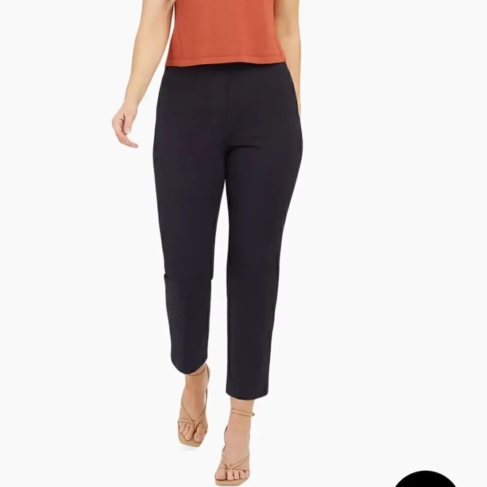 Spanx Black Polished Slim Fit Pants